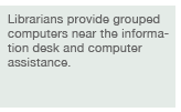 We do what? Librarians provide grouped computers.